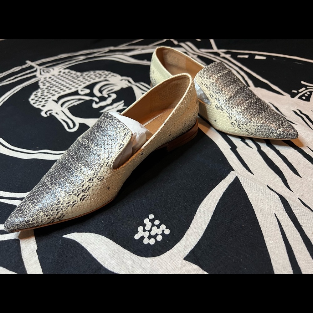 Franco Sarto Snakeskin Slip On Flats